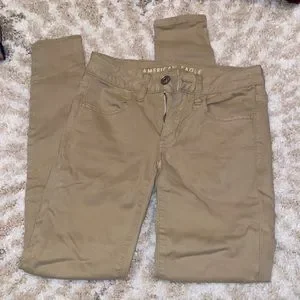 khaki jeggings